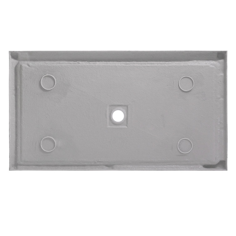 60'' White Acrylic Rectangular Shower Base with Slip-Resistant Floor