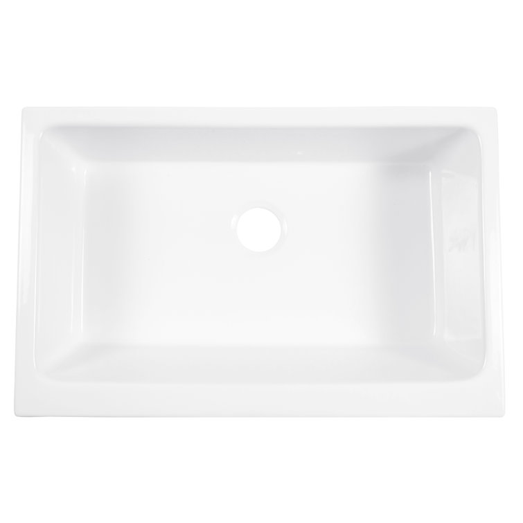 Grace 34" Crisp White Fireclay Farmhouse Kitchen Sink