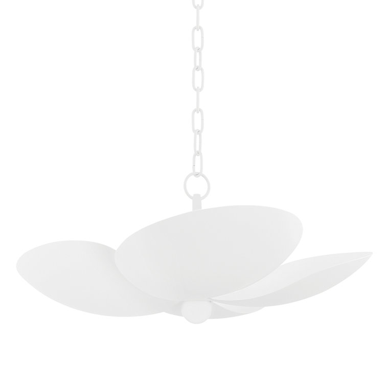 Leni 5-Light Textured White Iron Pendant