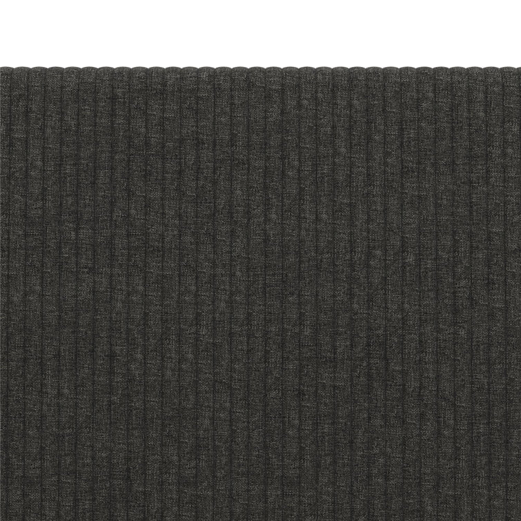 Serene Luxe King-Size Dark Gray Linen Upholstered Bed with Tufted Headboard