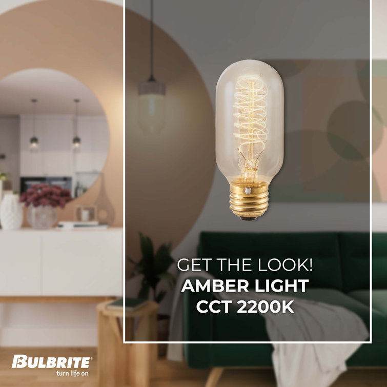 Amber Dimmable Incandescent Decorative Light Bulb 4-Pack