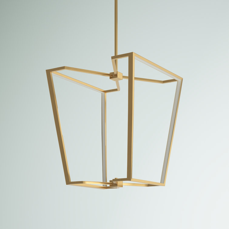 Modern Black Brass 20'' Drum LED Chandelier with Ambient Lighting