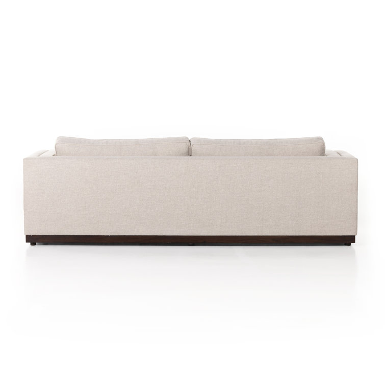 Nova Taupe 108" Fabric Sofa with Removable Cushions