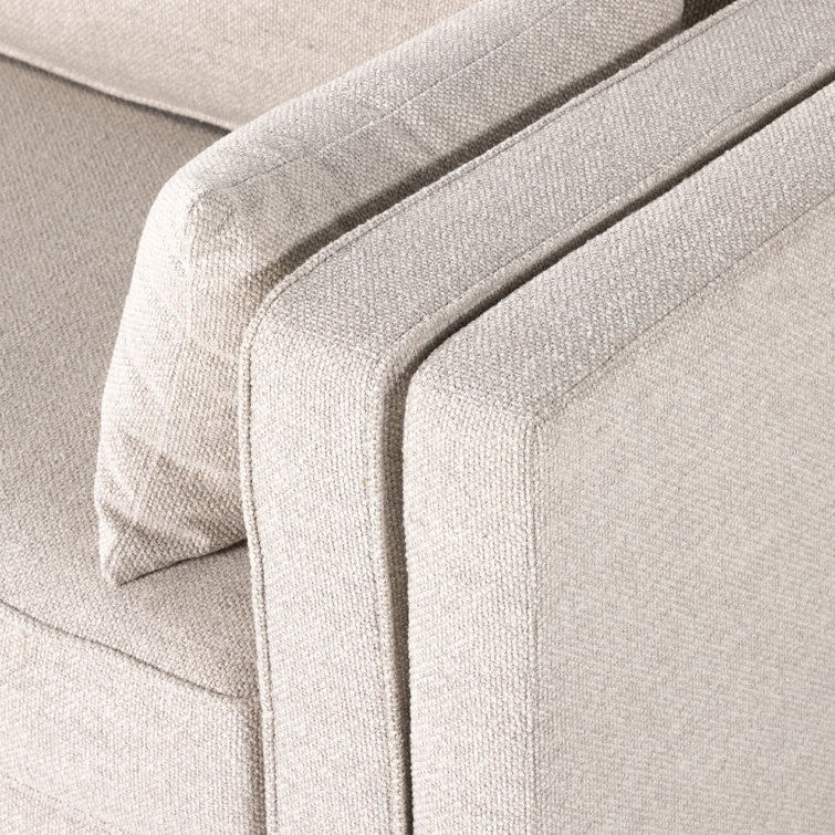 Nova Taupe 108" Fabric Sofa with Removable Cushions
