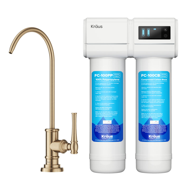 Allyn Brushed Gold 9-12" Hi Arc Stainless Steel Water Faucet