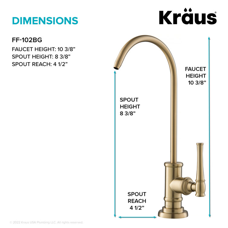 Allyn Brushed Gold 9-12" Hi Arc Stainless Steel Water Faucet