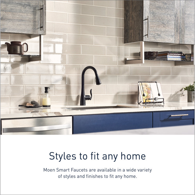 Matte Black Stainless Steel Smart Kitchen Faucet with Pull-out Spray
