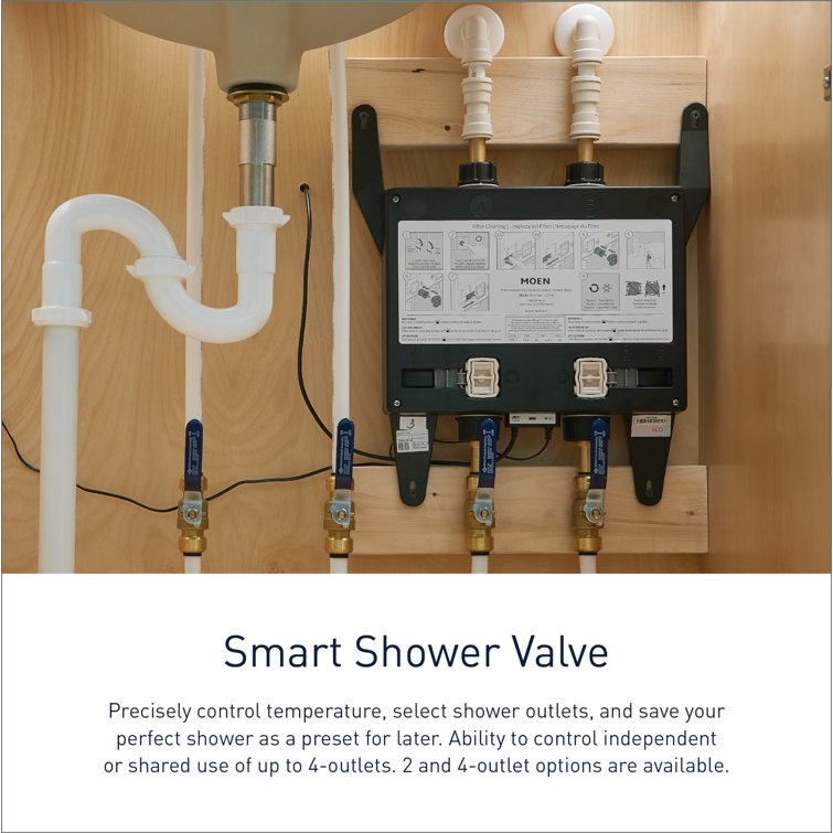 Moen Smart Shower 2-Outlet Digital Thermostatic Valve with 1/2" Connections