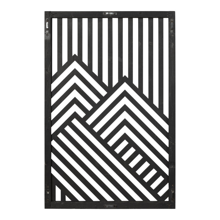 Black and Gray Modern Wood 2-Piece Wall Art Set