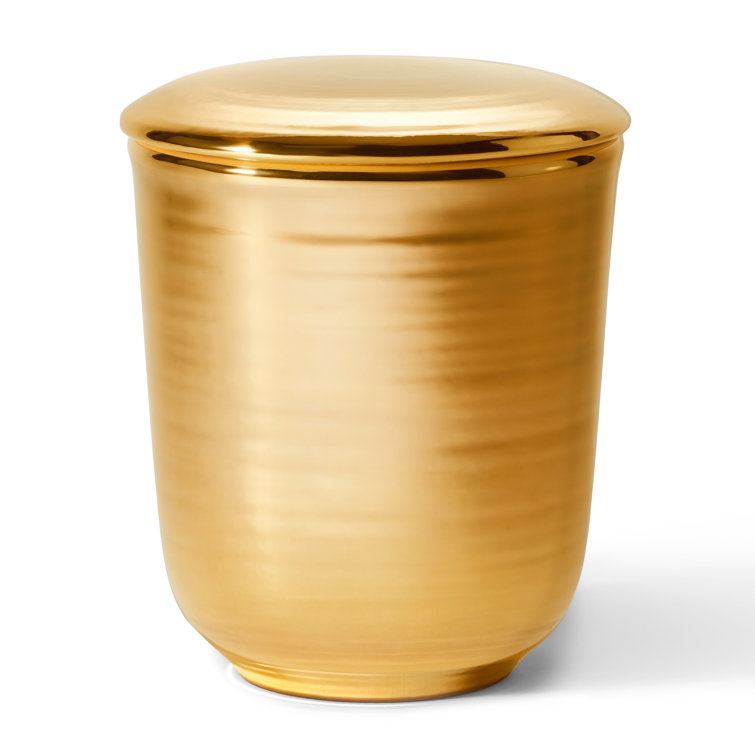 Handmade Gold Paraffin Scented Candle with Lid