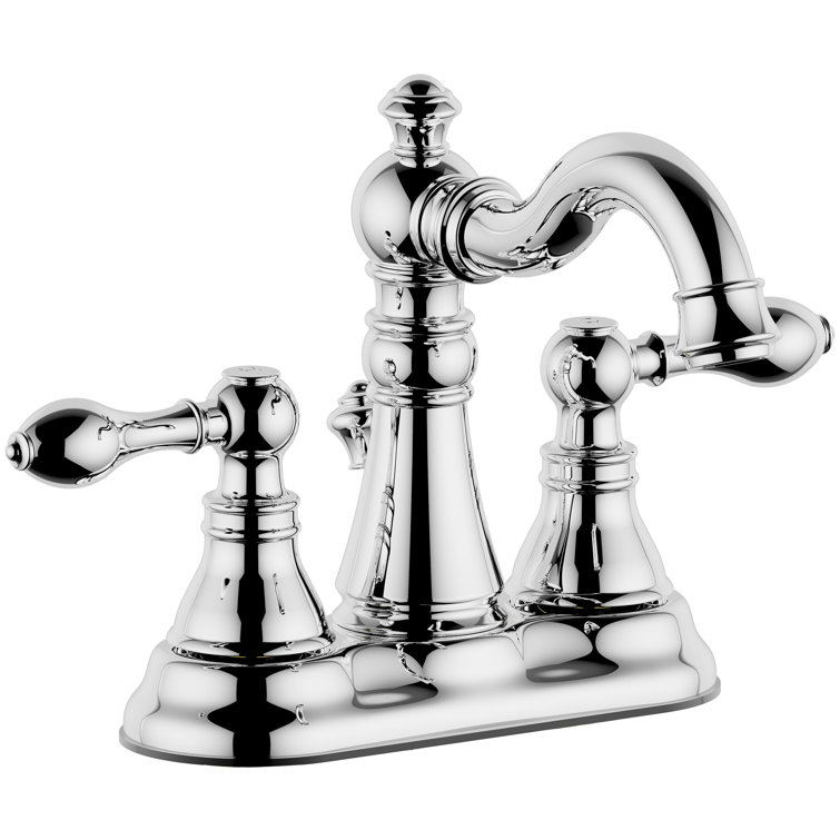 Centerset 2-handle Bathroom Faucet with Drain Assembly