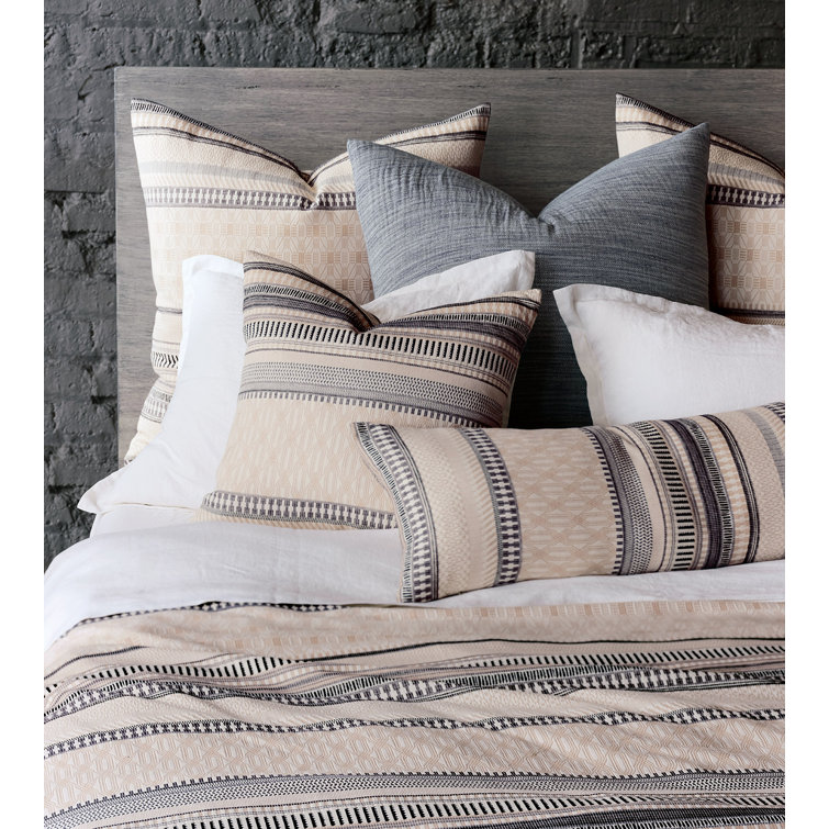Ethnic Jacquard Cotton Blend Rectangular Lumbar Pillow