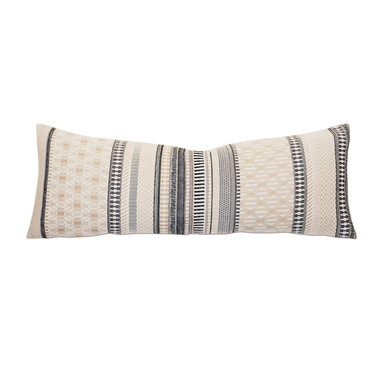 Ethnic Jacquard Cotton Blend Rectangular Lumbar Pillow