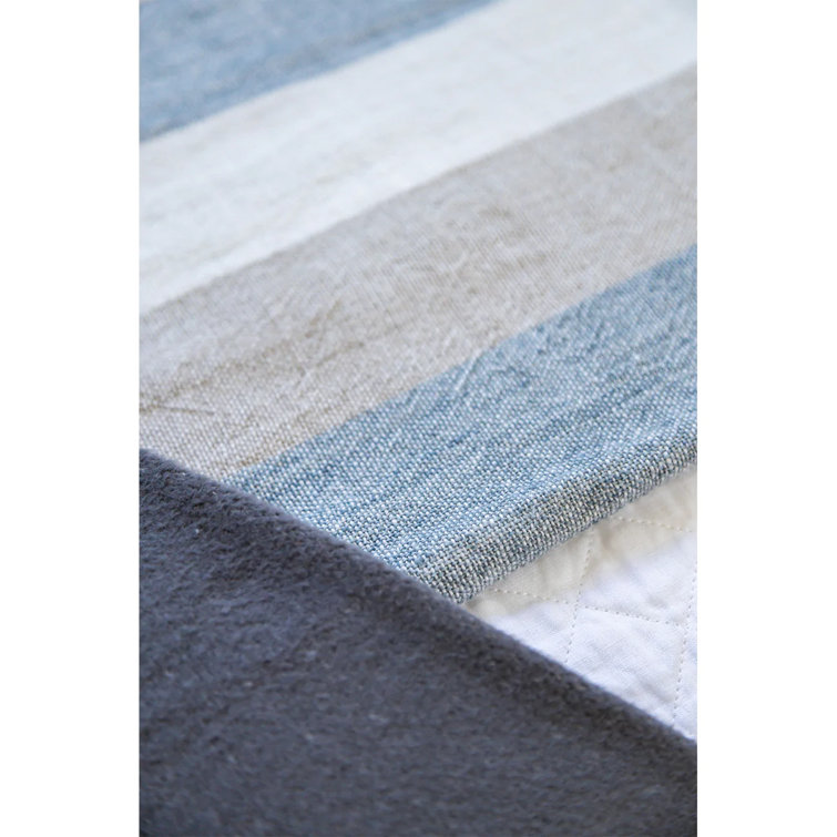 Queen Knitted Beige Cotton Throw Blanket
