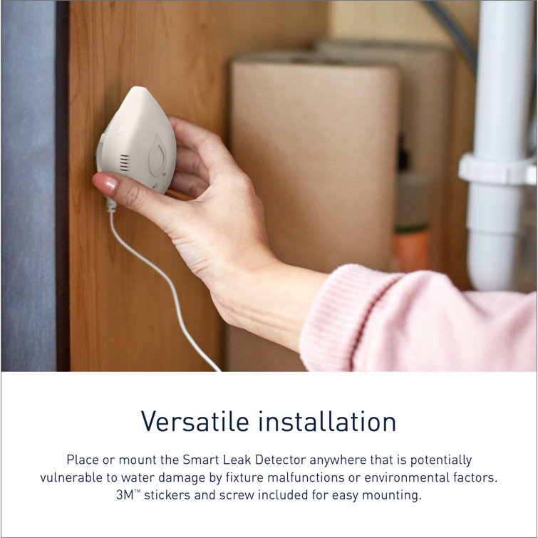 Moen Flo Smart White Battery-Powered Water Leak Detector