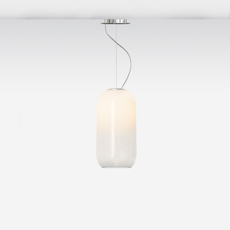 Bjarke Ingels Group Mini Gople Handblown Glass Pendant in Chrome