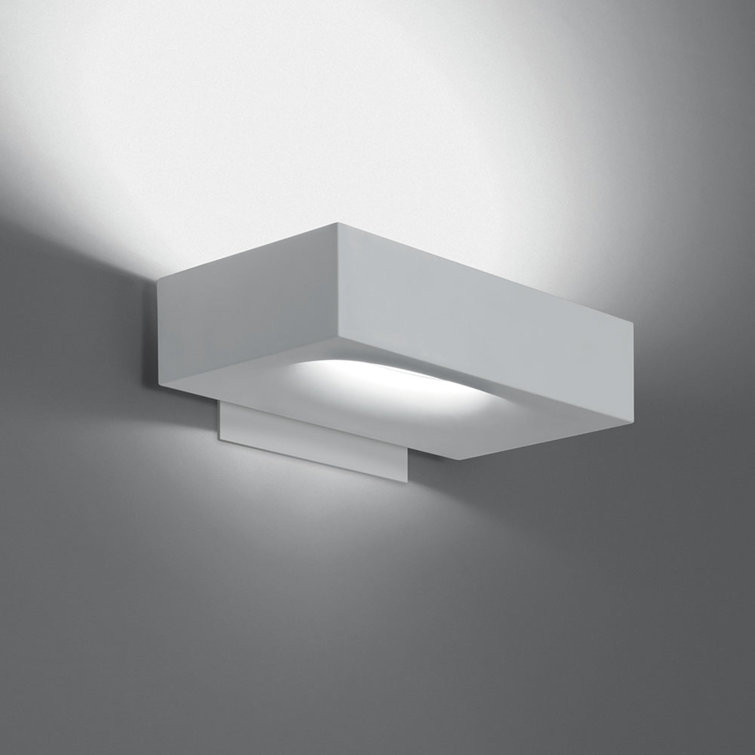 Elegant Melete White LED Wall Sconce with Dimmable Light