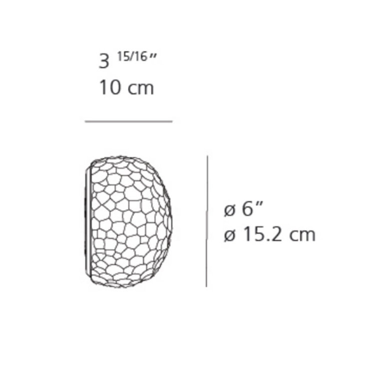 Meteorite Mini White Steel LED Wall/Ceiling Light