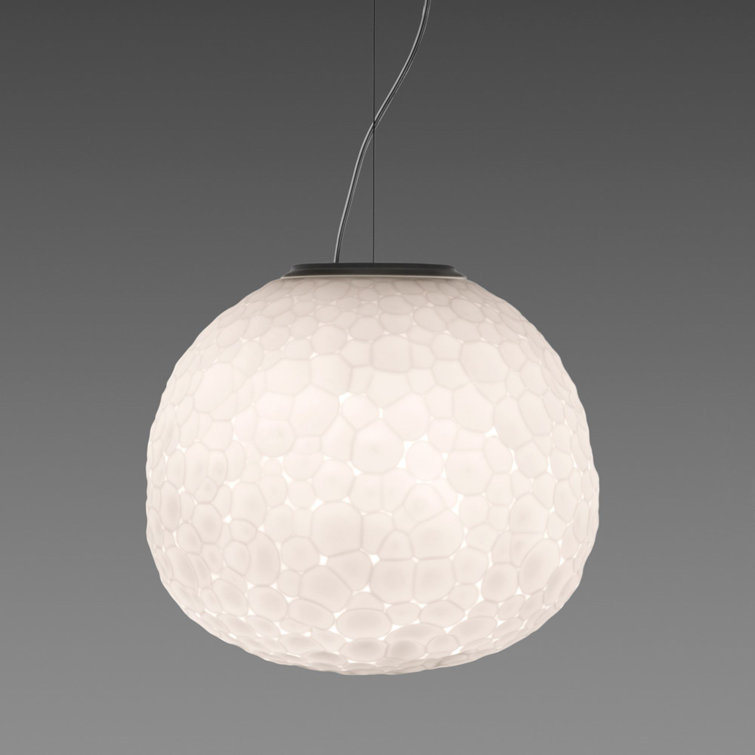 Ethereal Globe Large White Frosted Glass Pendant Light
