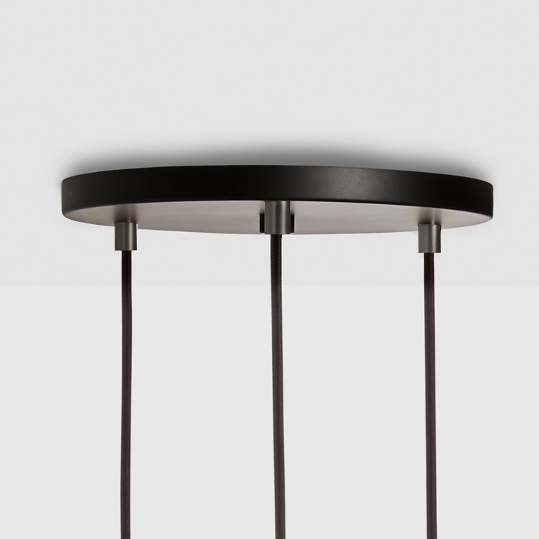 Graphite Triple Globe LED Pendant Light for Indoor/Outdoor