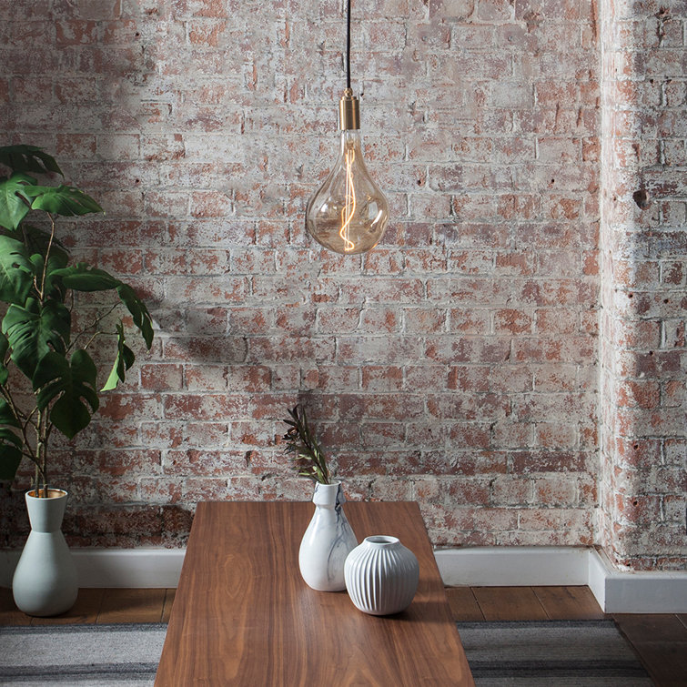 Voronoi II Brass Single Pendant with Organic LED Bulb - 11" Height