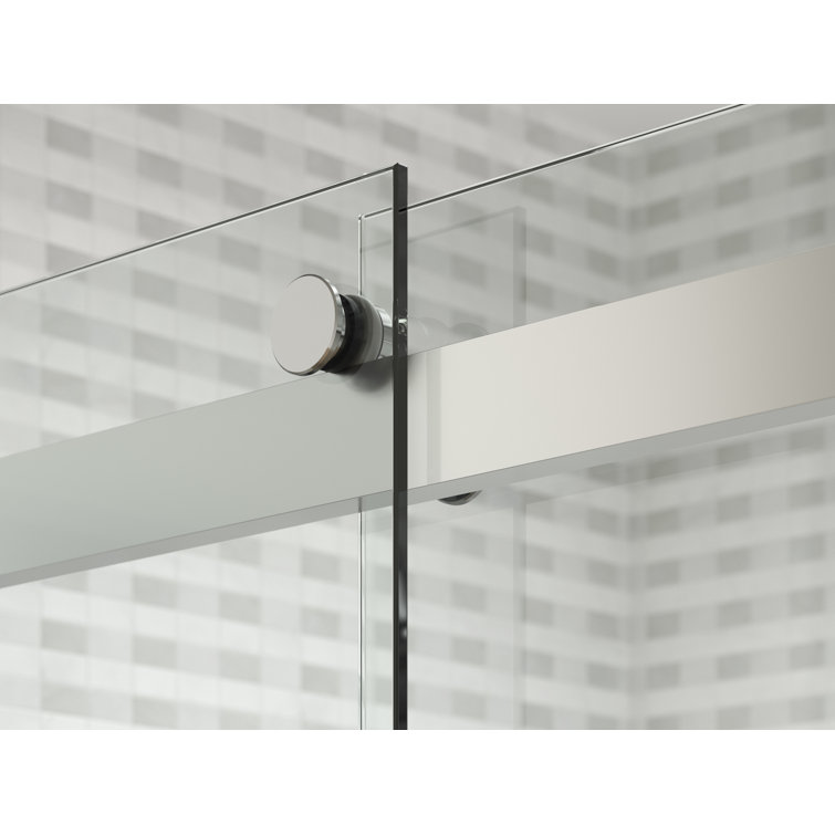 Levity Plus Frameless Sliding Bath Door with Crystal Clear Glass