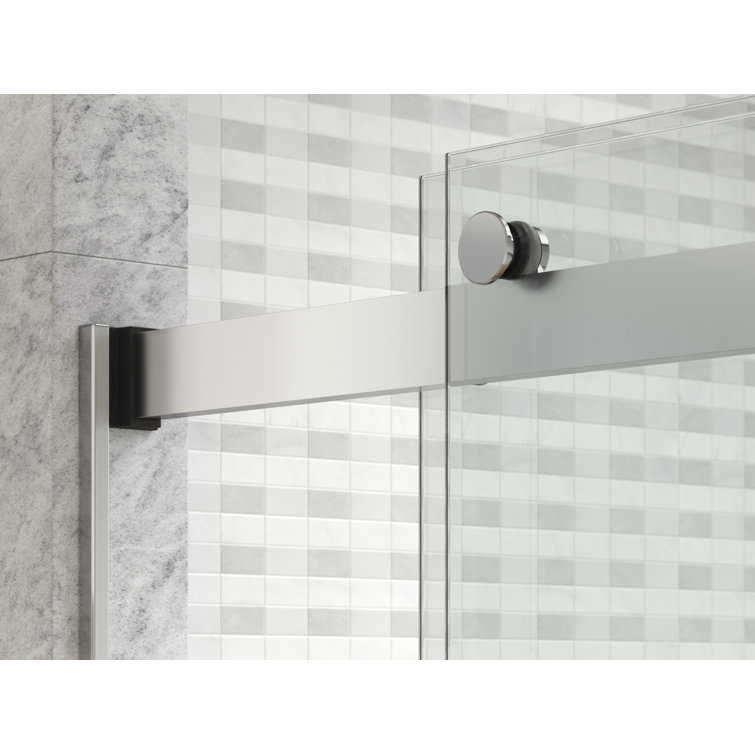Levity Plus Frameless Sliding Bath Door with Crystal Clear Glass