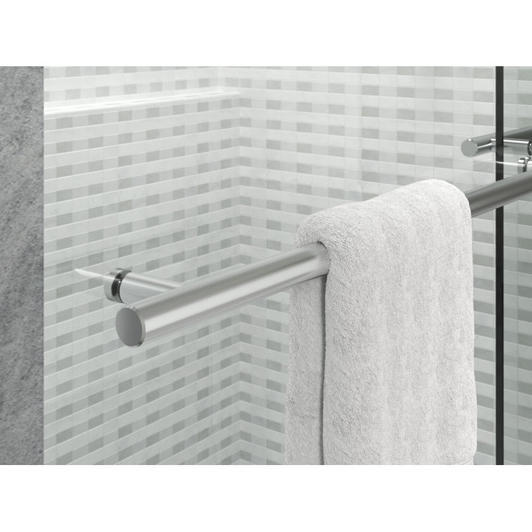 Levity Plus Frameless Sliding Bath Door with Crystal Clear Glass