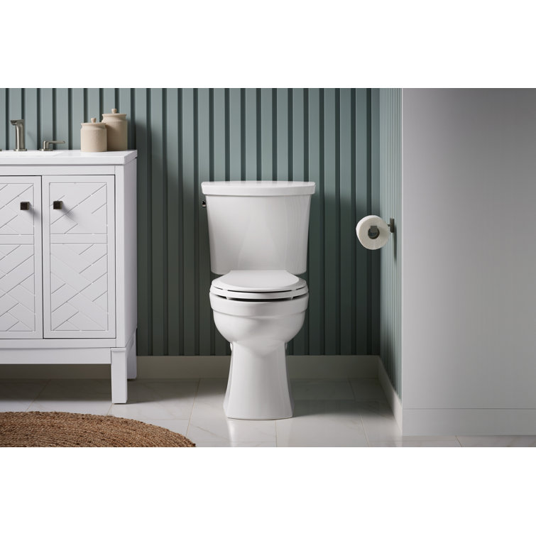 White High Efficiency Elongated Two-Piece Toilet