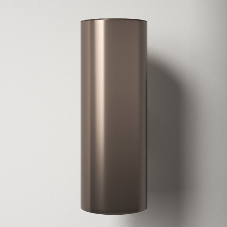 White Cylinder Modern Bronze Dimmable Wall Sconce