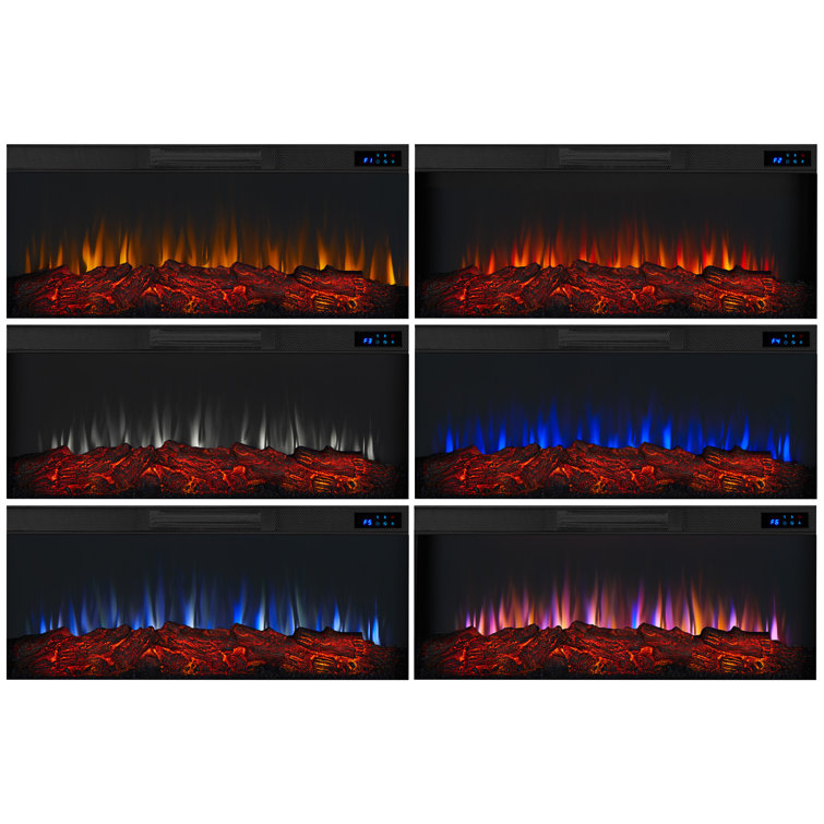 White Oak 75" Electric Fireplace with Mantel