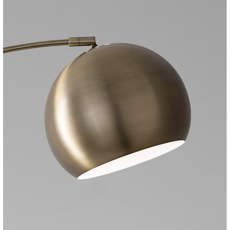Georgia 78'' Adjustable Antique Brass Arc Floor Lamp