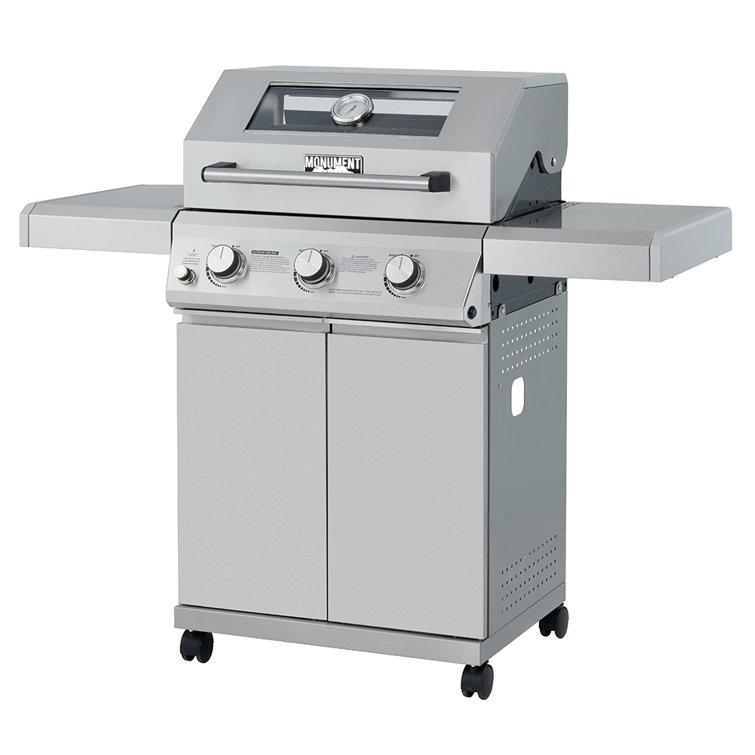 Mesa 300 Stainless Steel 3-Burner Propane Gas Grill with Side Burner