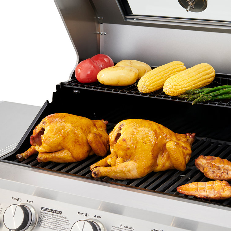 Mesa 300 Stainless Steel 3-Burner Propane Gas Grill with Side Burner