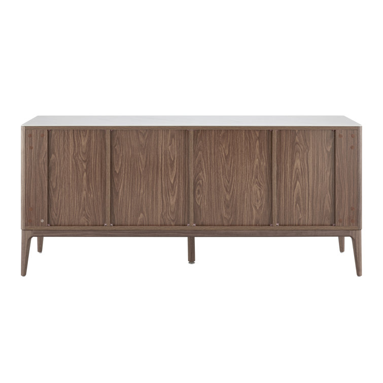 Kraig 70'' Walnut and Ceramic Modern Sideboard