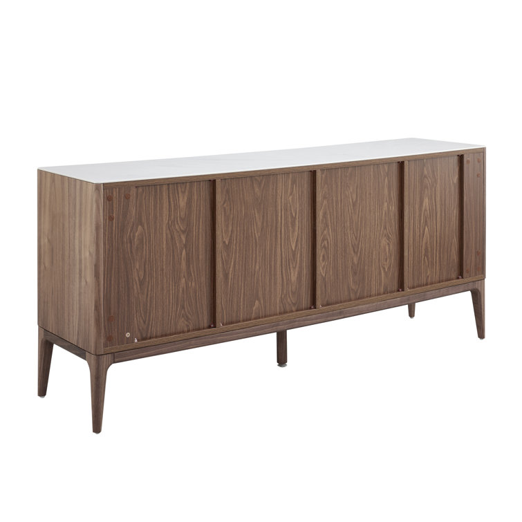 Kraig 70'' Walnut and Ceramic Modern Sideboard