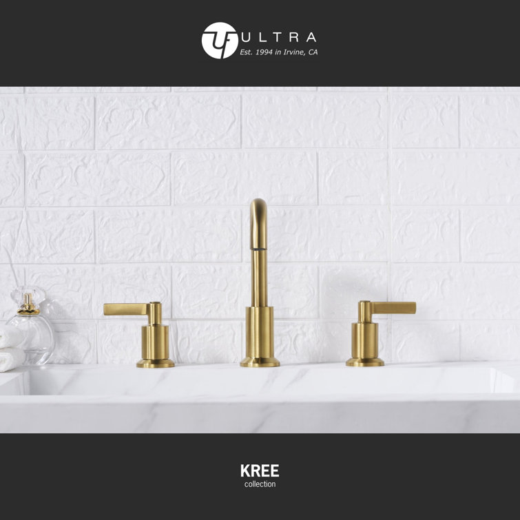 Kree 8'' Nickel Two-Handle Widespread Bathroom Faucet