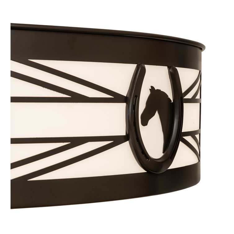 Timeless Bronze 36" Indoor/Outdoor Drum LED Ceiling Light