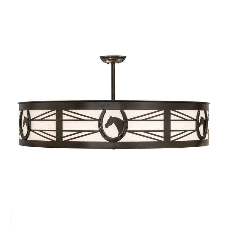 Timeless Bronze 36" Indoor/Outdoor Drum LED Ceiling Light