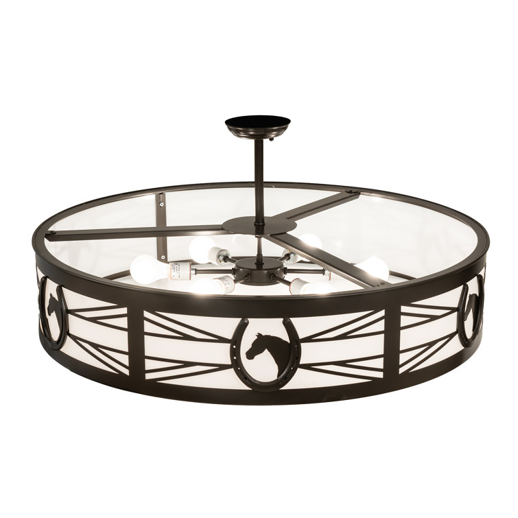 Timeless Bronze 36" Indoor/Outdoor Drum LED Ceiling Light
