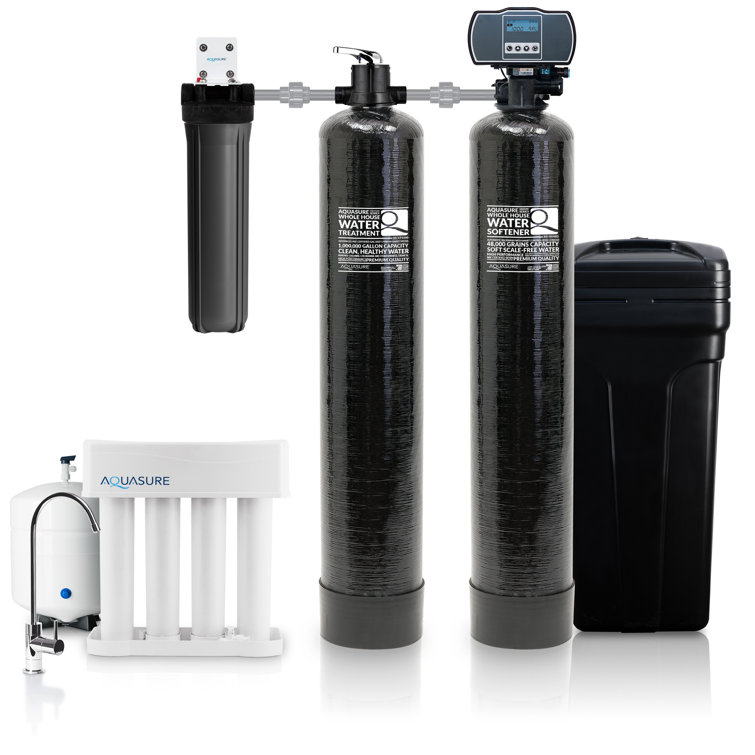 Aquasure Signature Elite Whole House Water Treatment System with 48,000 Grain Water Softener