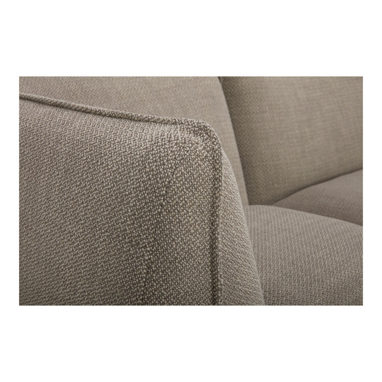 Gray Five-Piece Modular Upholstered Sectional Sofa