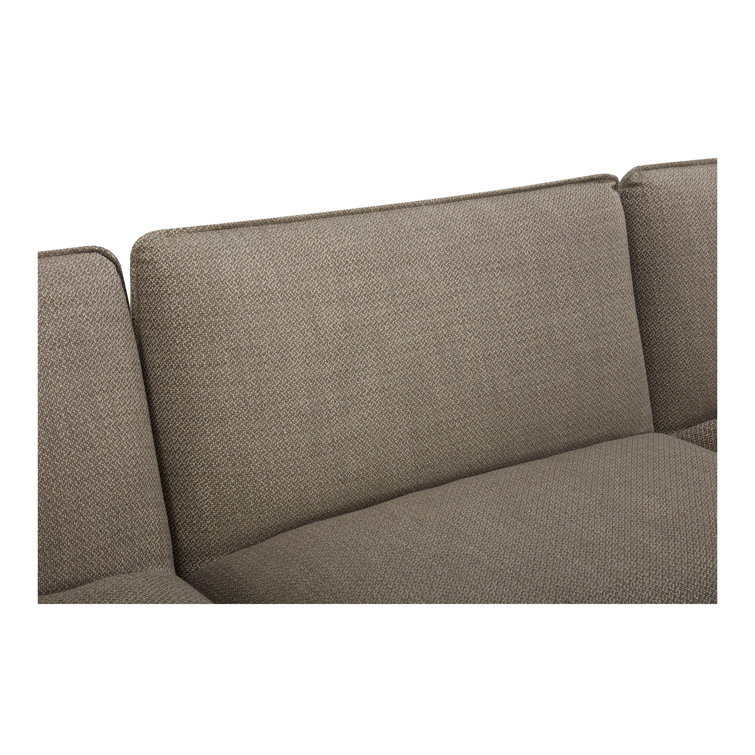 Gray Five-Piece Modular Upholstered Sectional Sofa