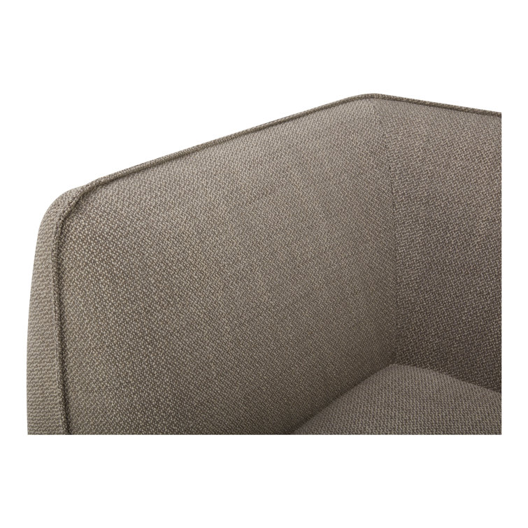 Gray Five-Piece Modular Upholstered Sectional Sofa
