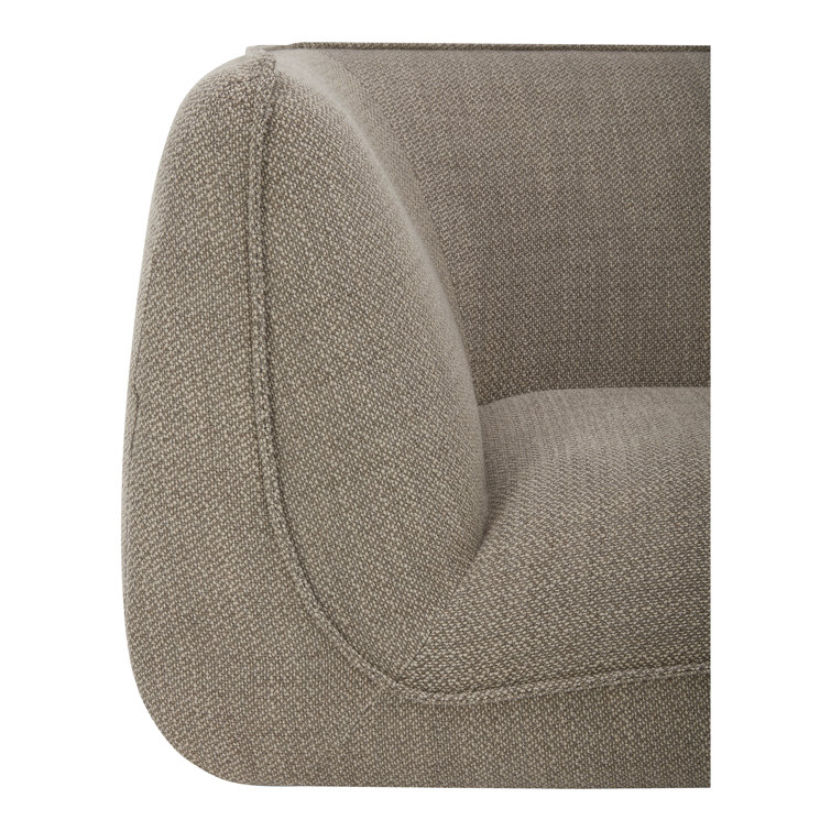 Gray Five-Piece Modular Upholstered Sectional Sofa
