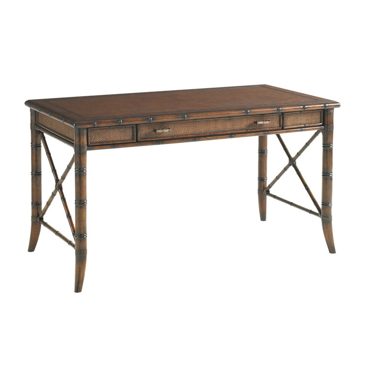 Transitional Brown Home Office Desk with Drawer - 54" Width