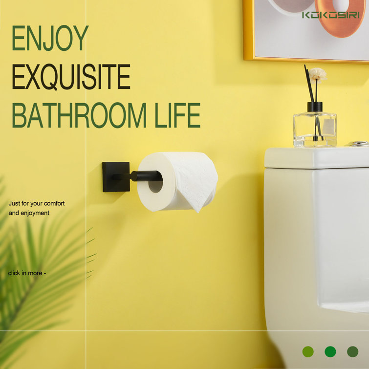 Matte Black Stainless Steel Wall Mounted Toilet Paper Holder