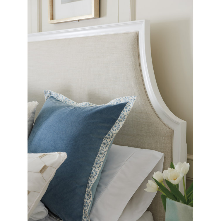 Avondale Inverness King-Size White Upholstered Bed with Headboard
