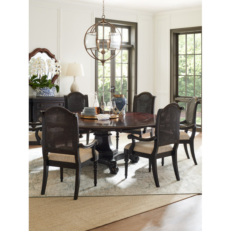 Kingstown Bonaire 80" Round Traditional Brown Wood Dining Table