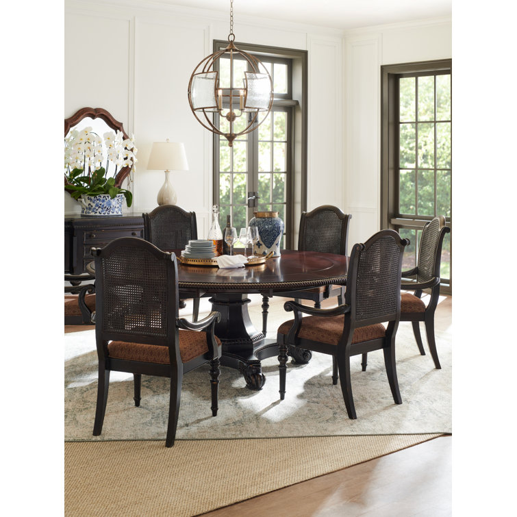 Kingstown Bonaire 80" Round Traditional Brown Wood Dining Table